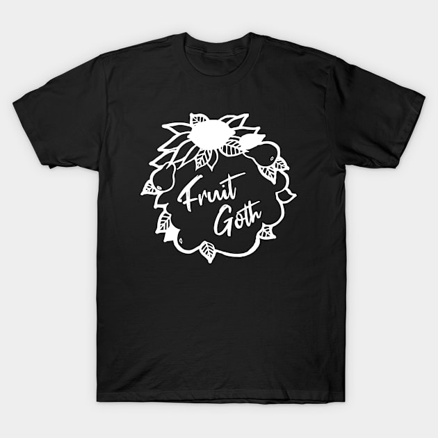 Fruit Goth Pears and Lemons (White Design) T-Shirt by VernenInk